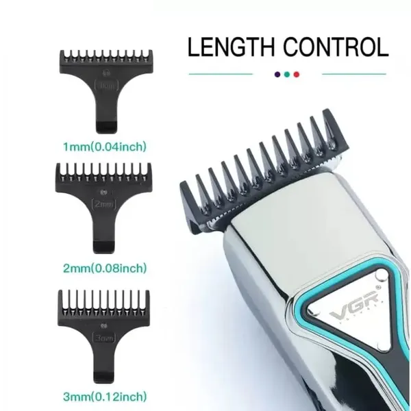 VGR V-008 Professional Rechargeable Hair Trimmer – Color: White – View 2