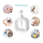 500ml Refillable Liquid Soap Dispenser Plastic Bottle Portable Pump Bottle – Color: White – Thumbnail 3