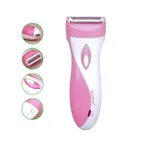 Kemei KM-3018 Rechargeable Stainless Steel Blade Lady Epilator – Color: Pink – Thumbnail 1