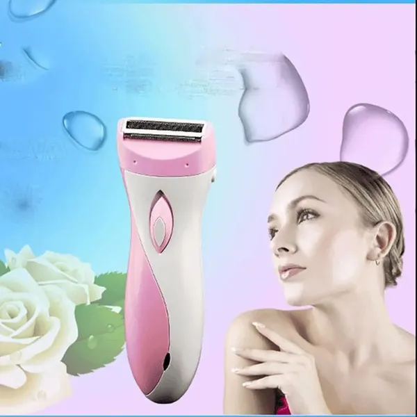 Kemei KM-3018 Rechargeable Stainless Steel Blade Lady Epilator – Color: Pink – View 3
