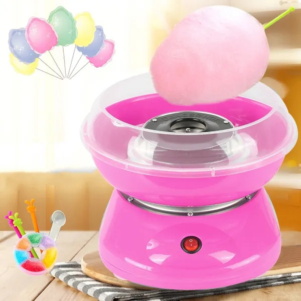 GOPAD Cotton Candy Floss Machine Mini Sweet Automatic 10 Bamboo Sticks Sugar Spoon – Color: Pink – View 3