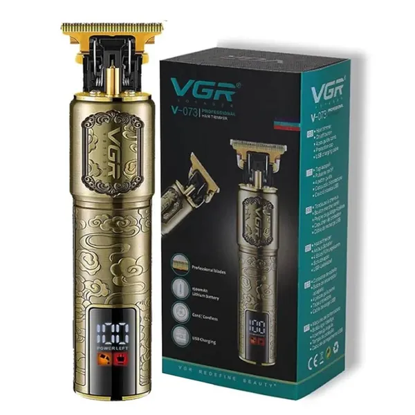 VGR V-073 Professional Hair Trimmer with LED Display for Men – View 2