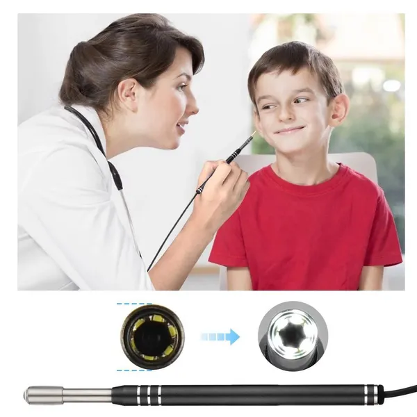 3 In 1 USB Endoscope Visual Camera & LED Light with Ears Cleaning kits – Color: Blue – View 3