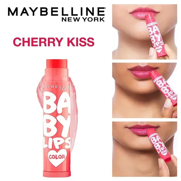 Maybelline New York Baby Lips Pink Cherry Color Lip Balm Kiss SPF 11 – View 4